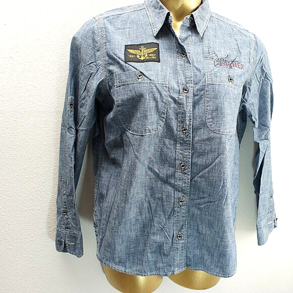 Lauren jean co ralph lauren flight shirt size L